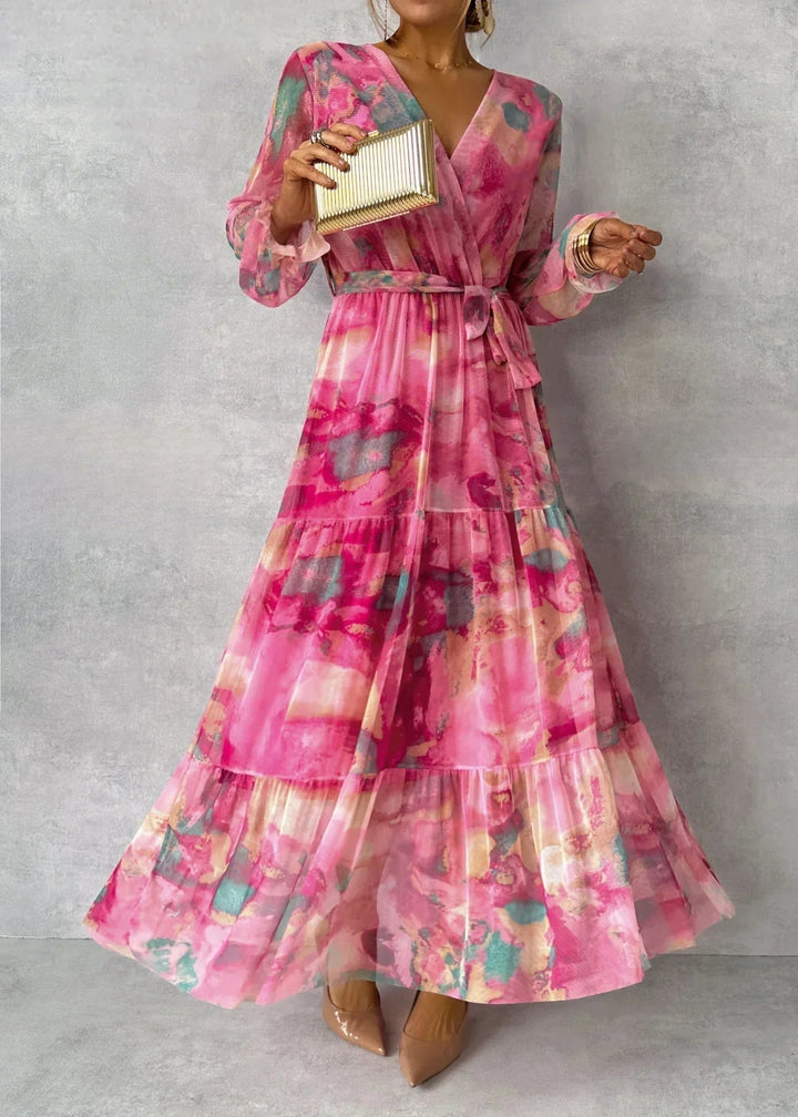 ZOEY | Floral Tiered Wrap Dress