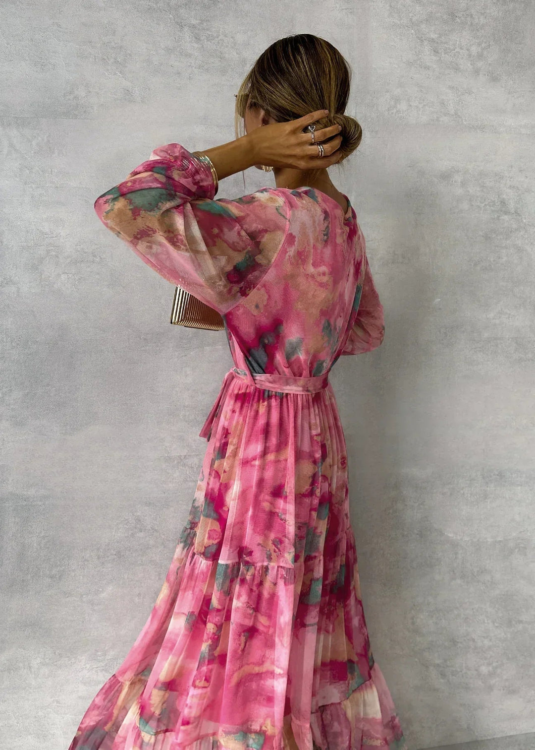 ZOEY | Floral Tiered Wrap Dress