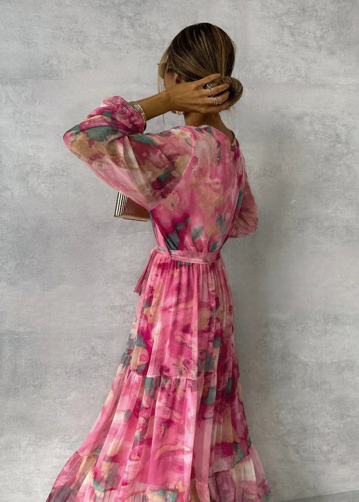 ZOEY | Floral Tiered Wrap Dress