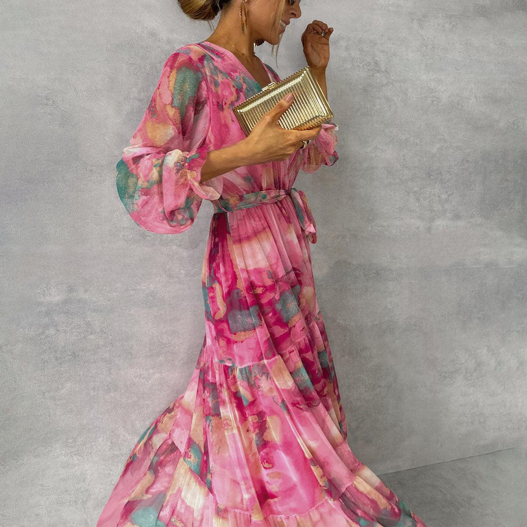 ZOEY | Floral Tiered Wrap Dress