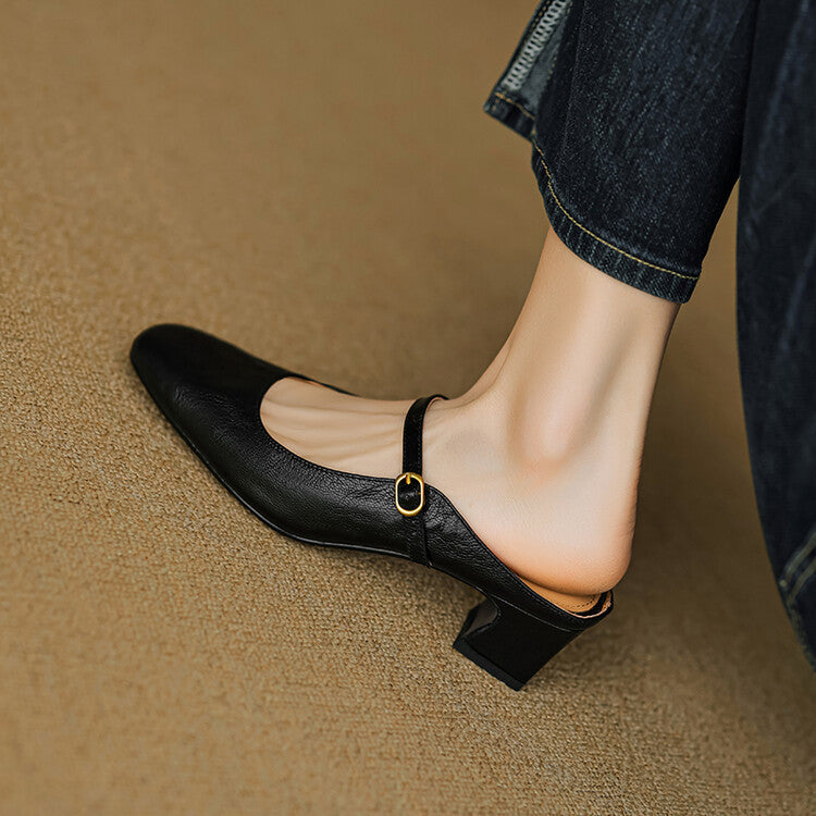 Vian | Genuine Leather Mules