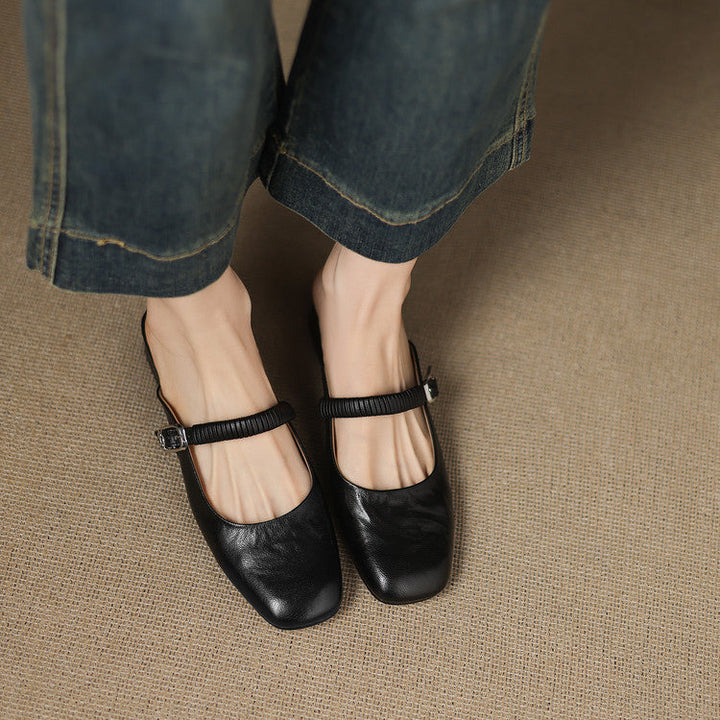 Novie | Genuine Leather Mary Jane Mules