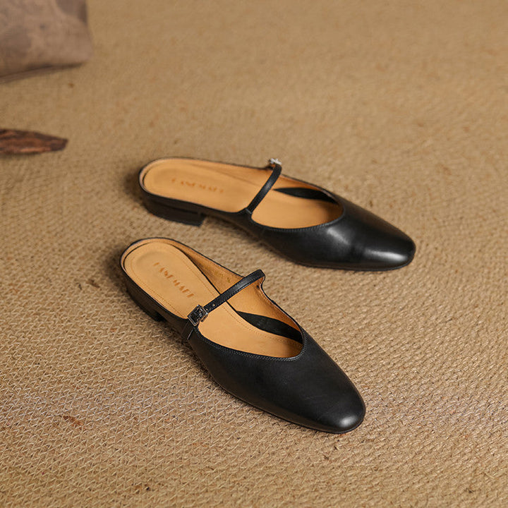 Genuine Leather Mules Merisa