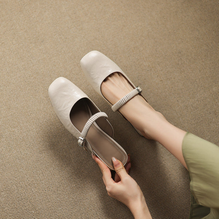 Novie | Genuine Leather Mary Jane Mules