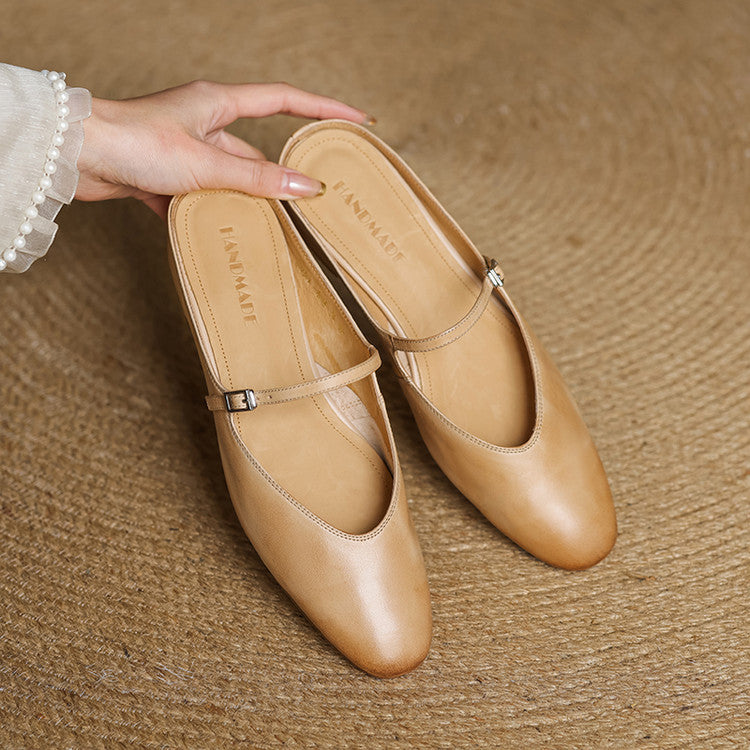 Genuine Leather Mules Merisa