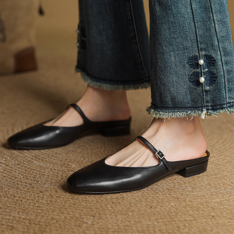 Genuine Leather Mules Merisa