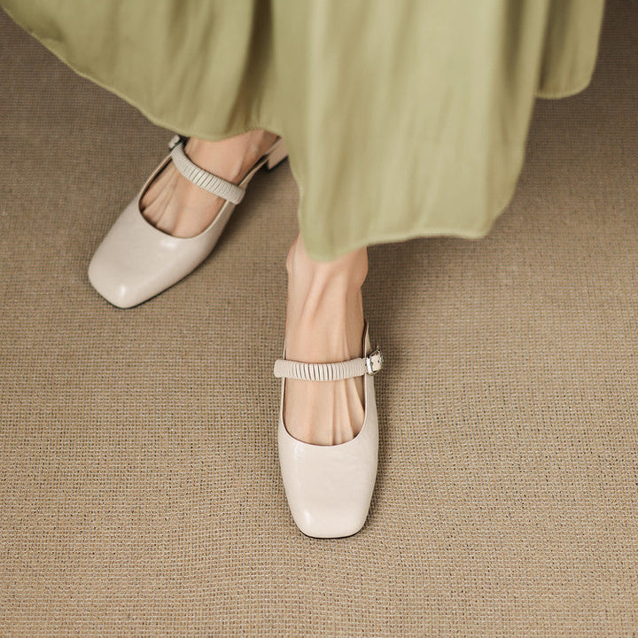 Novie | Genuine Leather Mary Jane Mules