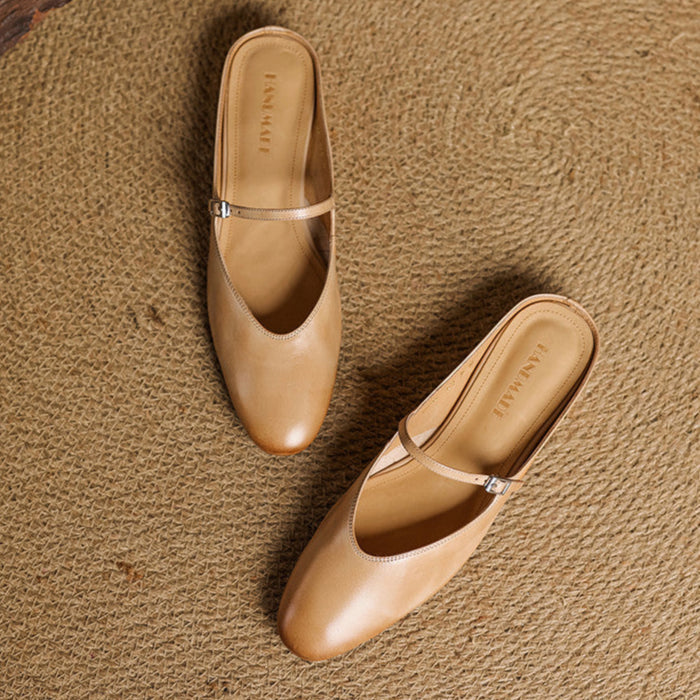 Genuine Leather Mules Merisa