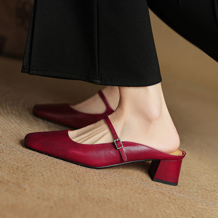 Genuine Leather Mules Esmer