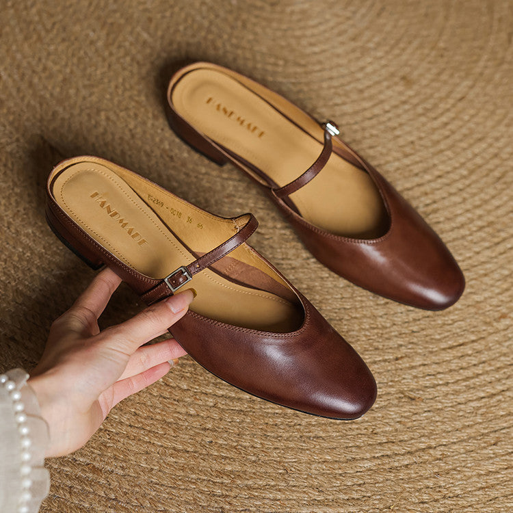 Genuine Leather Mules Merisa