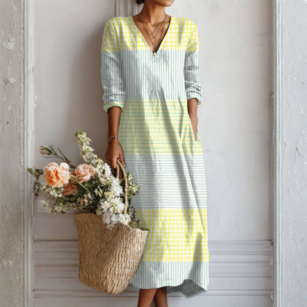 MAEVE | Bohemian Yellow Gingham Maxi