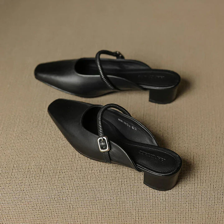 Kera | Genuine Leather Mary Jane Mules