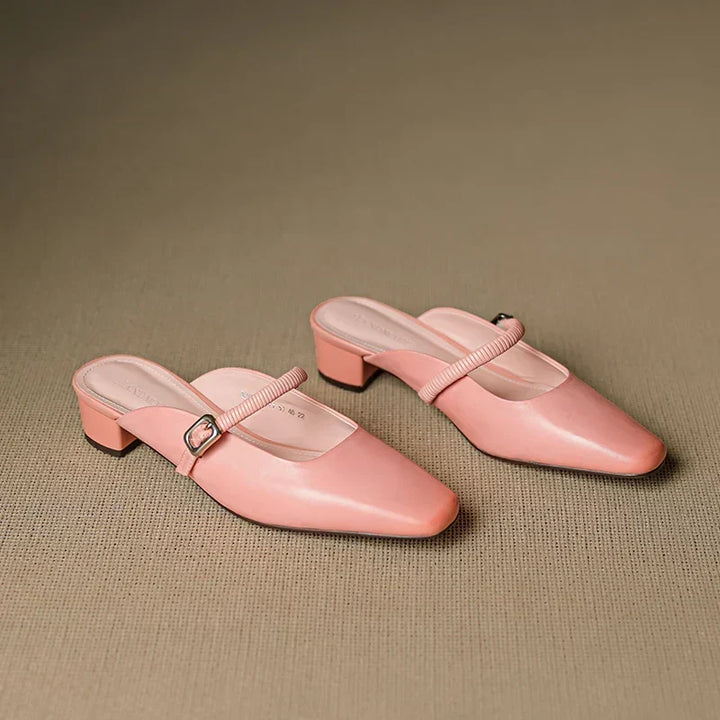 Kera | Genuine Leather Mary Jane Mules