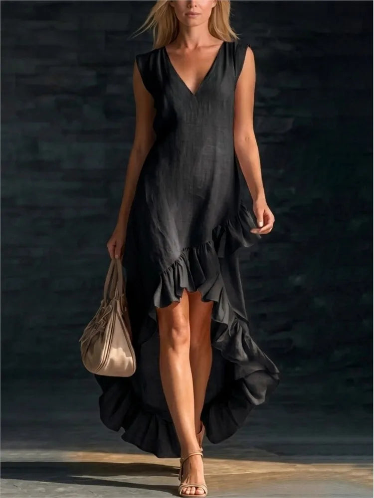 ROWAN | Ruffle Hem Maxi Dress