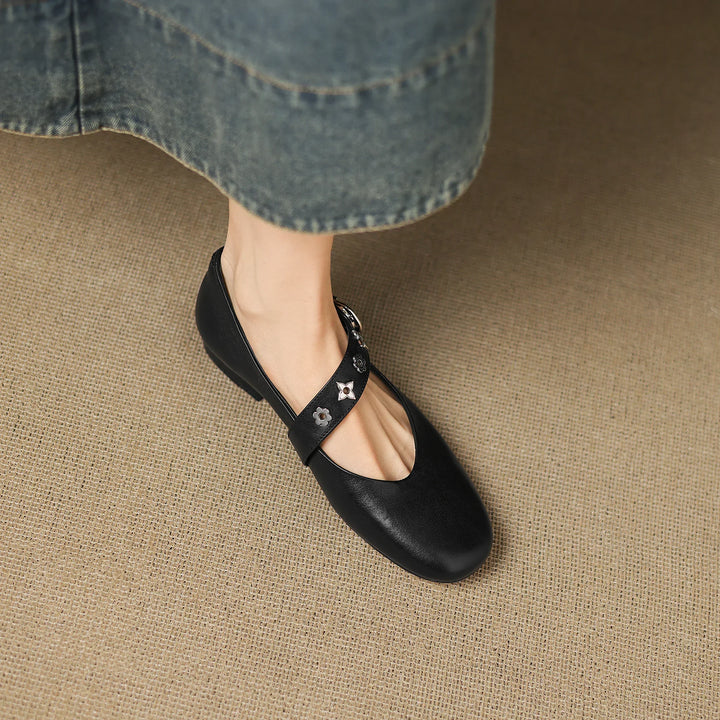 Elda | Genuine Leather Flats