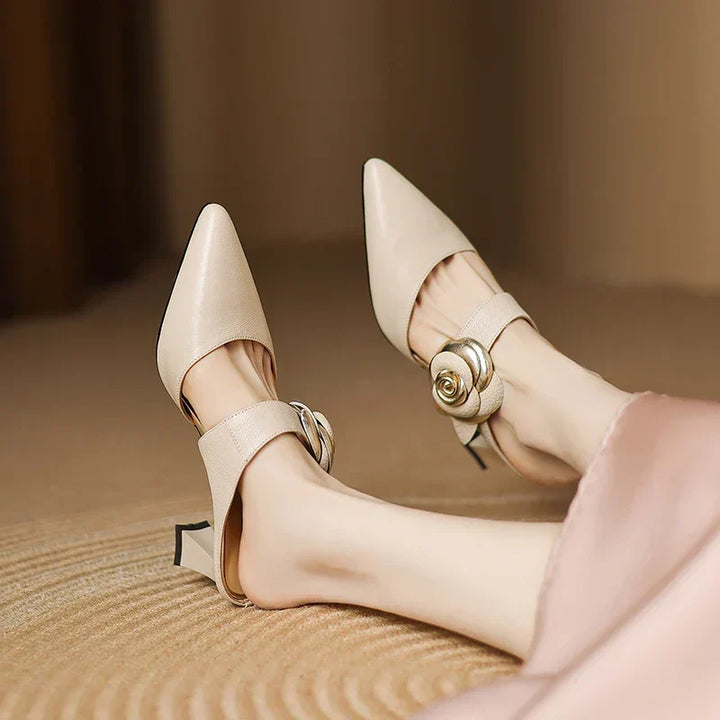 Garnet | Genuine Leather Heels