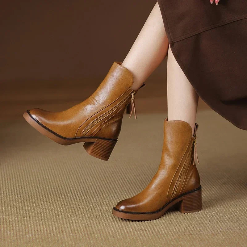 Gloria Leather Ankle Boots