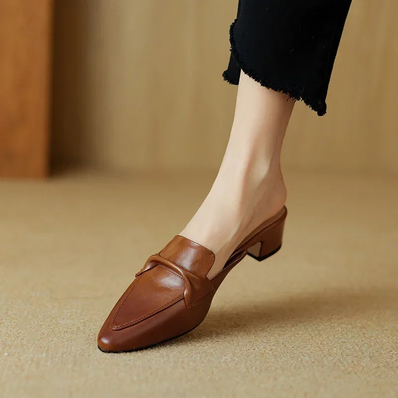 Alaya | Genuine Leather Mules