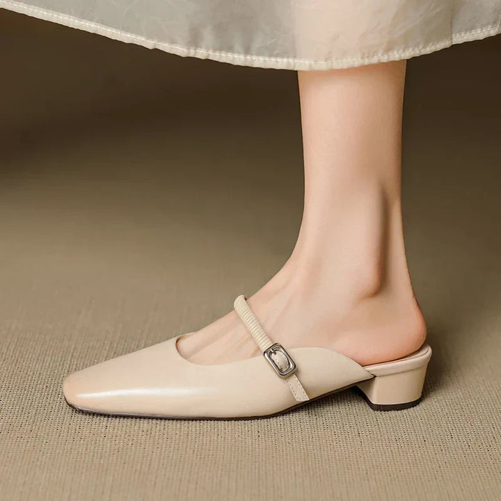 Kera | Genuine Leather Mary Jane Mules