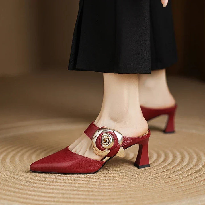 Garnet | Genuine Leather Heels