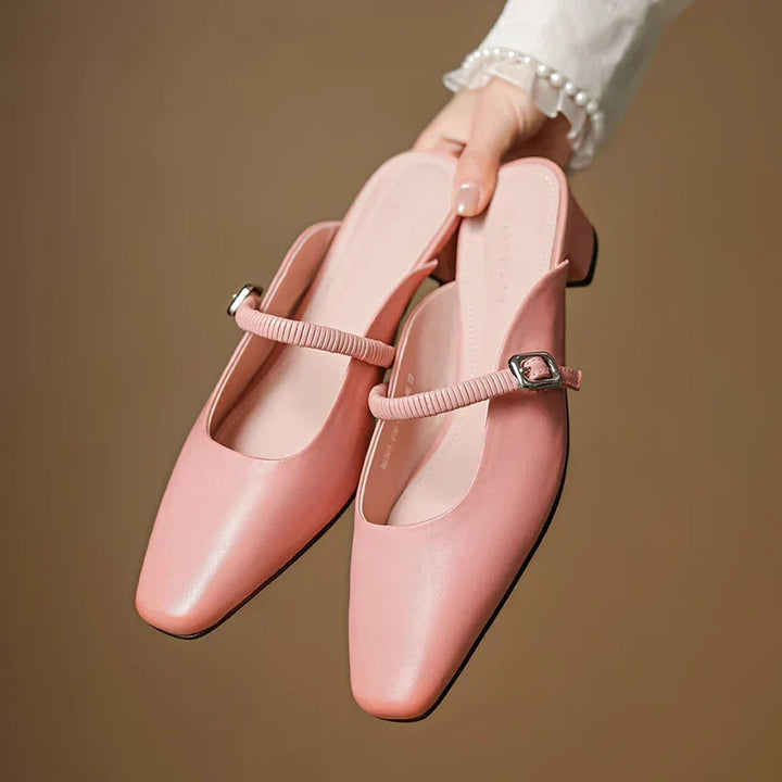 Kera | Genuine Leather Mary Jane Mules