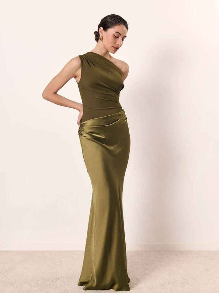 Flavia | Satin Maxi Dress