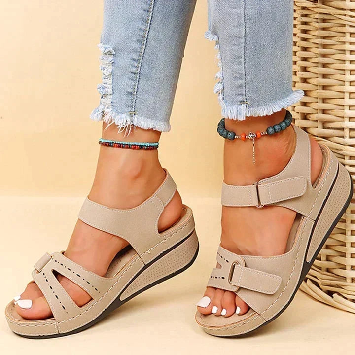 Coralie | Cushioned Comfort Wedge Sandals