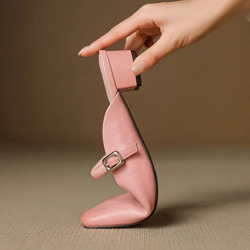 Kera | Genuine Leather Mary Jane Mules