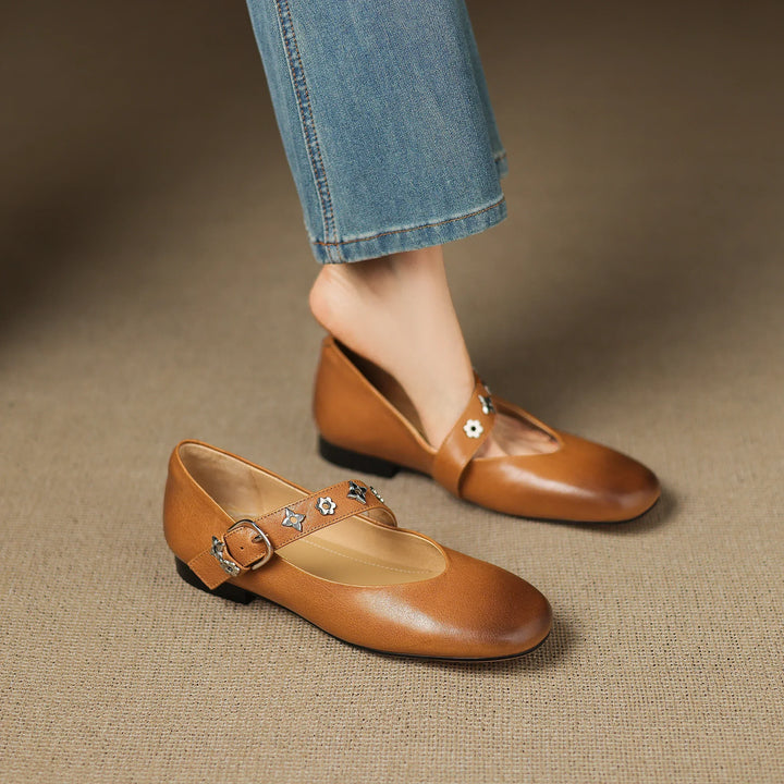 Elda | Genuine Leather Flats