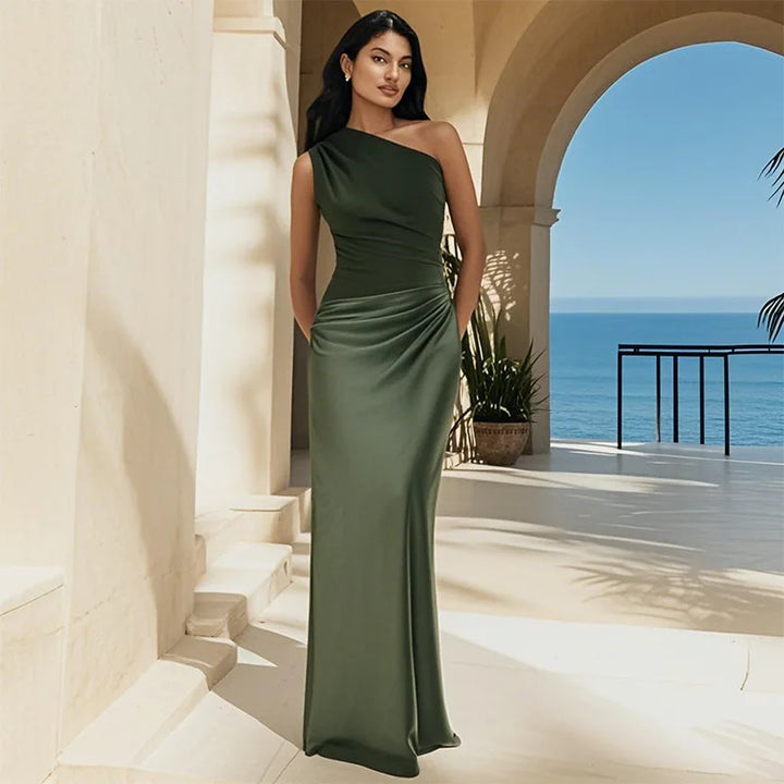 Flavia | Satin Maxi Dress