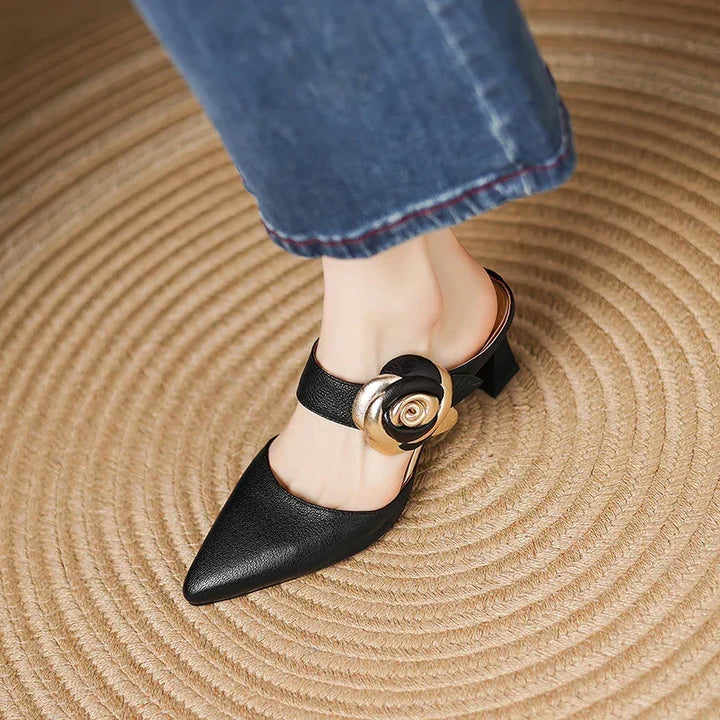 Garnet | Genuine Leather Heels