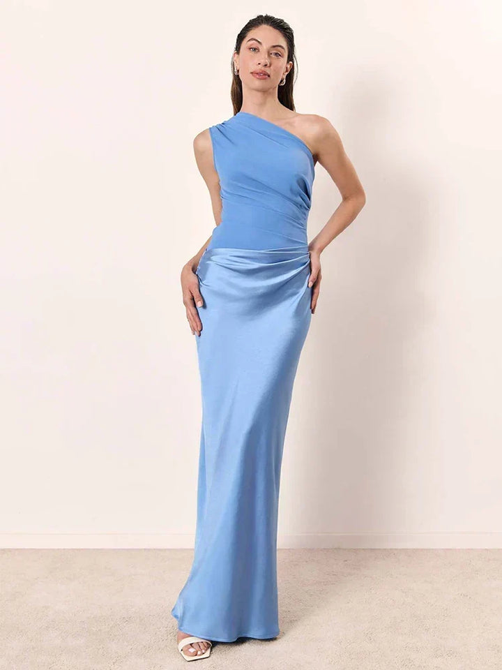Flavia | Satin Maxi Dress