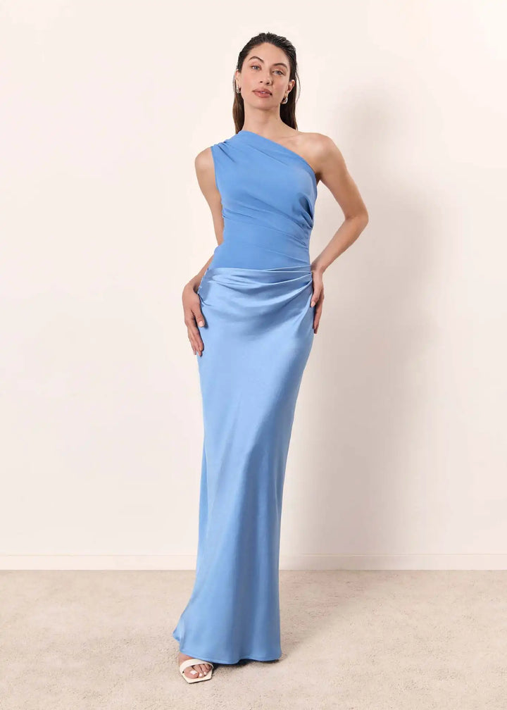 Flavia | Satin Maxi Dress