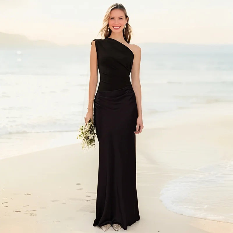 Flavia | Satin Maxi Dress