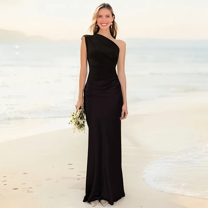 Flavia | Satin Maxi Dress