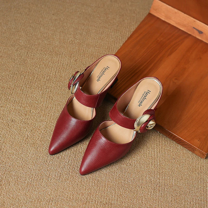 Garnet | Genuine Leather Heels
