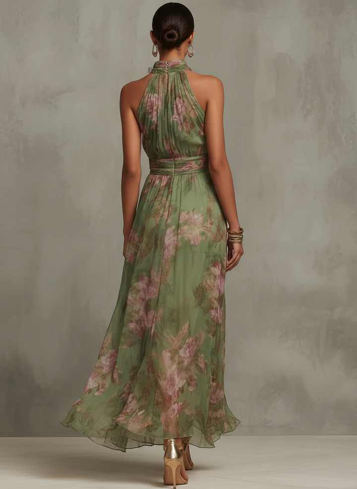 Marianne | Floral Halter-Neck Maxi Dress