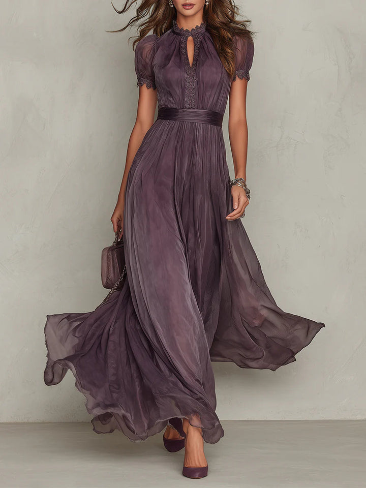 Marie | Keyhole-Neck Flowing Maxi Dress