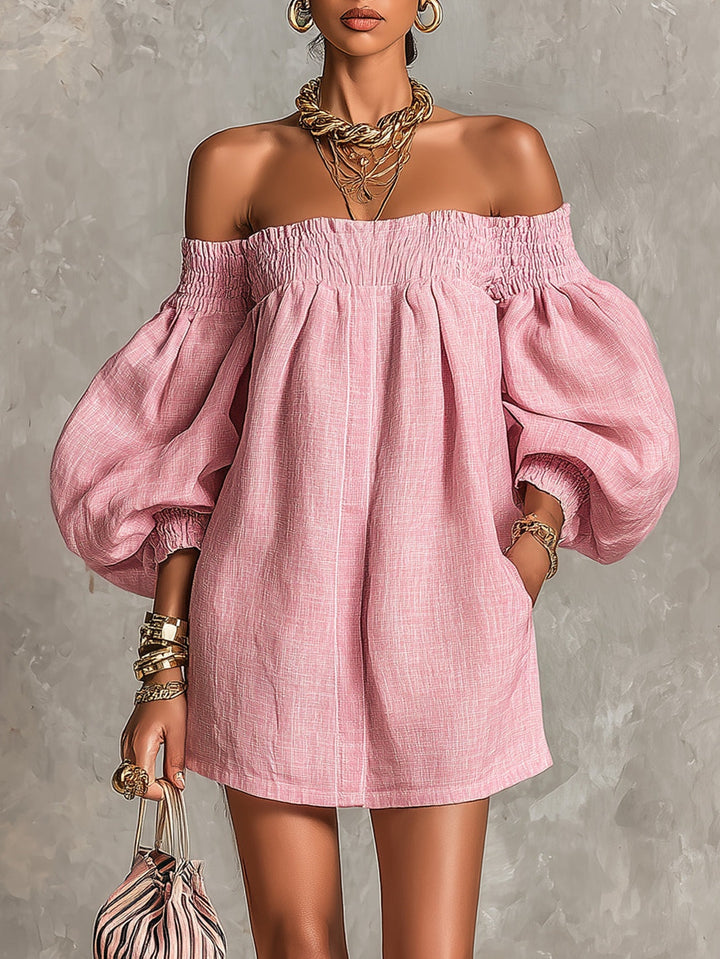 Cosima | Off-Shoulder A-Line Mini Dress