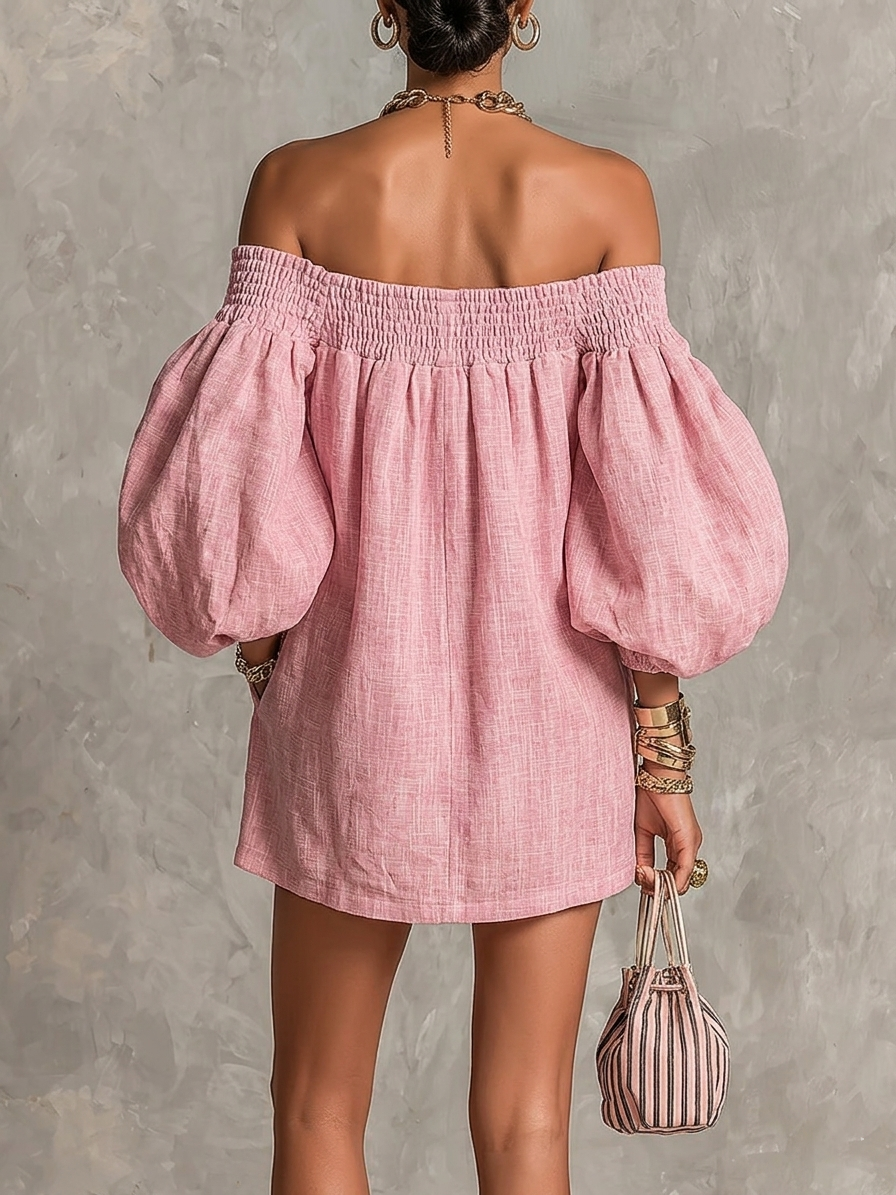 Cosima | Off-Shoulder A-Line Mini Dress