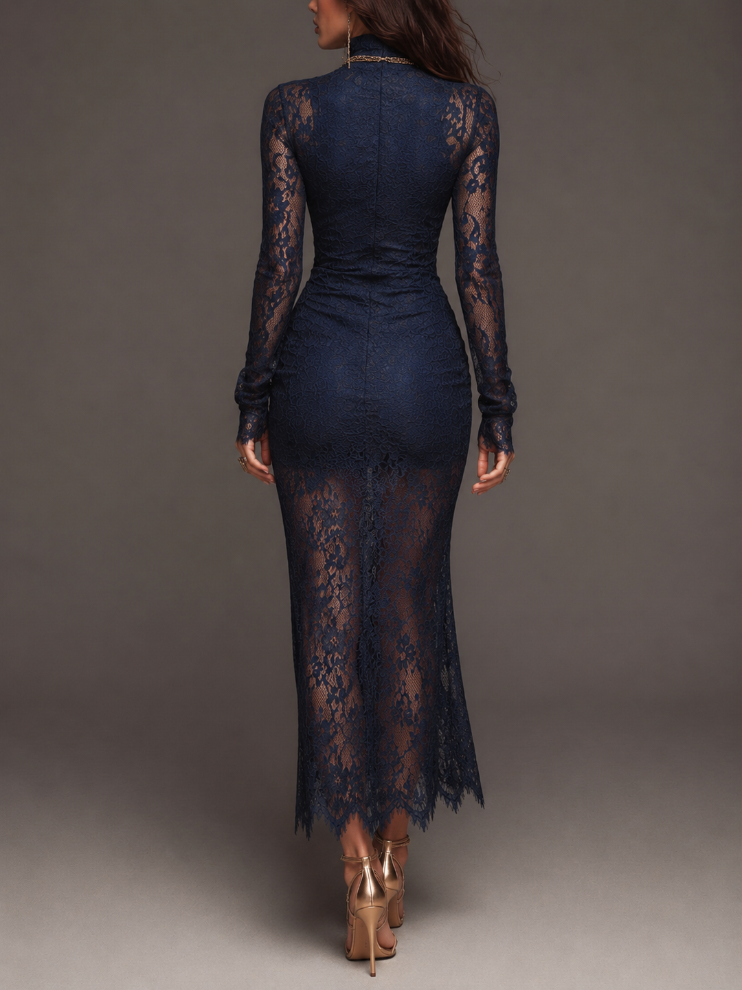 Isabella | Floral Lace Midi Bodycon Dress