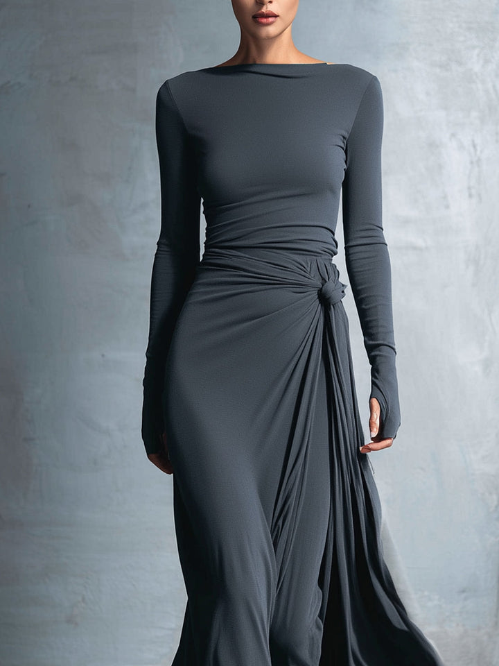 Mildred | Side-Knot Maxi Dress