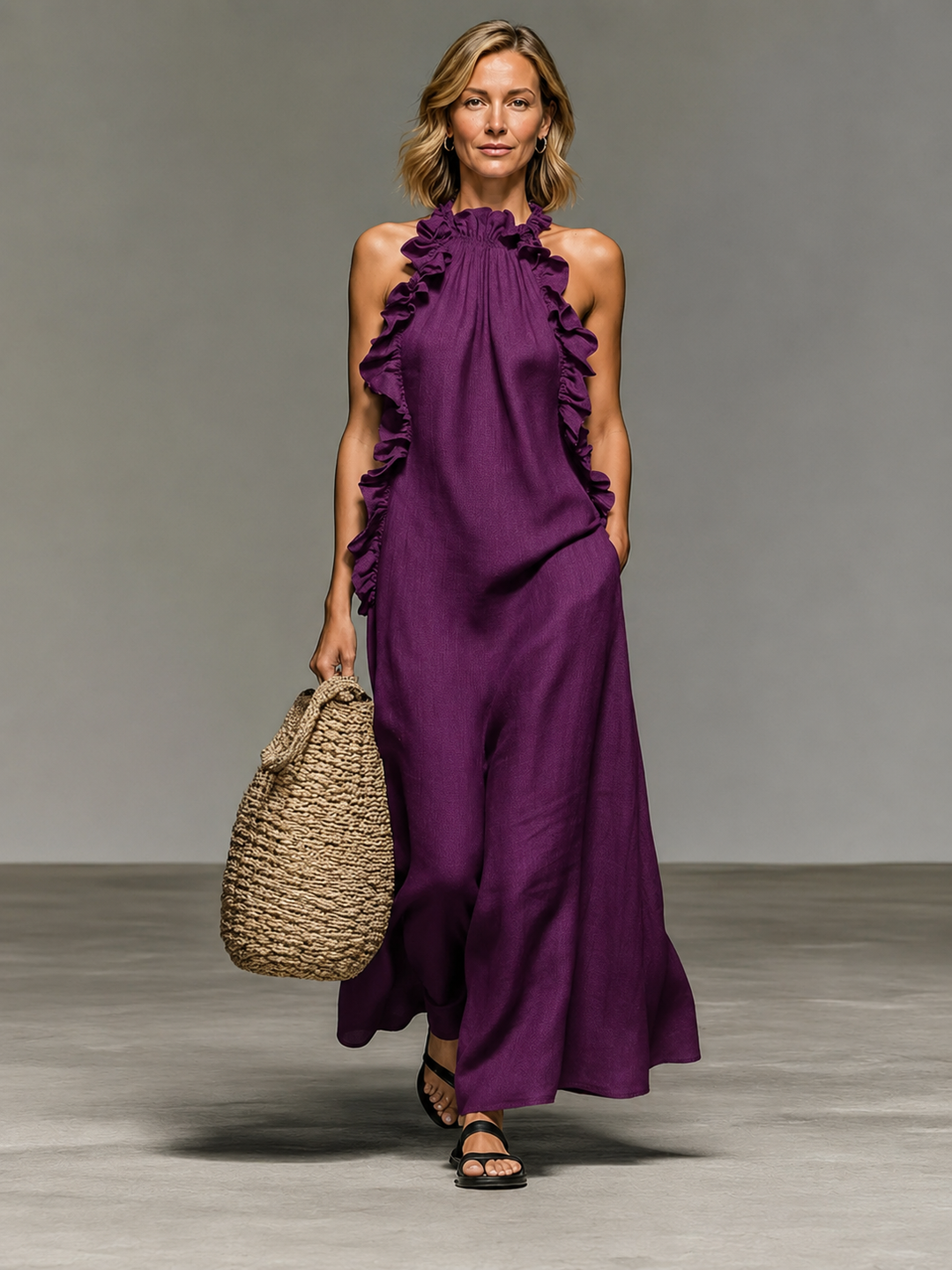 EMMA | Soft Ruffle Maxi Dress