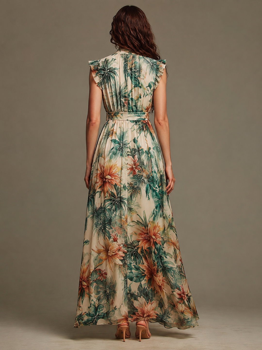GRACE | Painted Tropical Maxi Dress