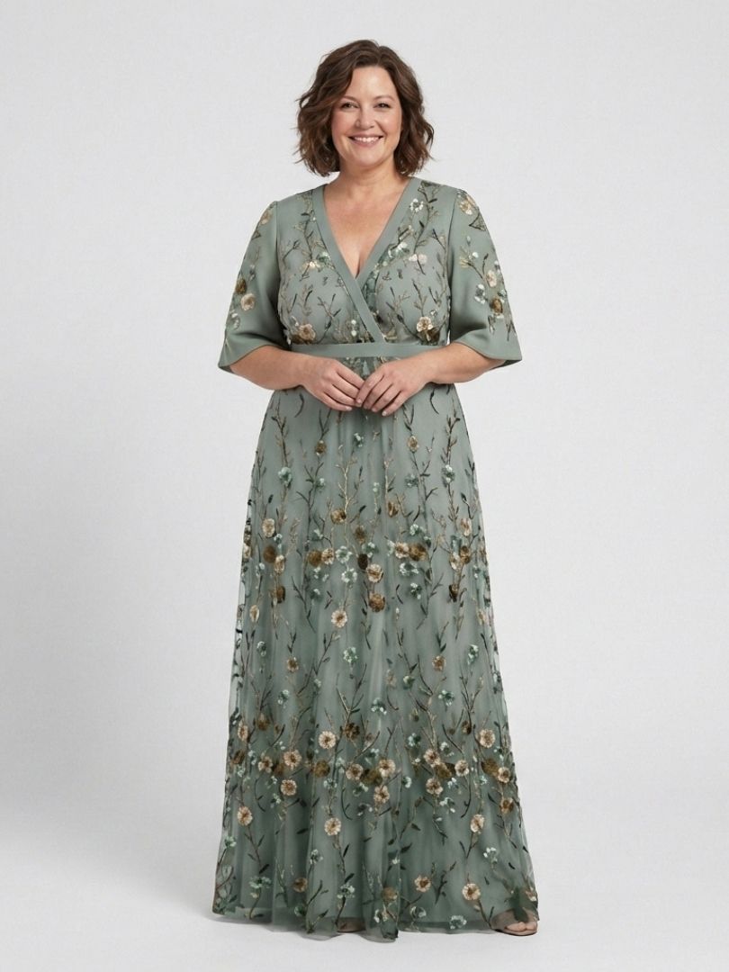 Delia | Floral Short Sleeve Maxi Dress