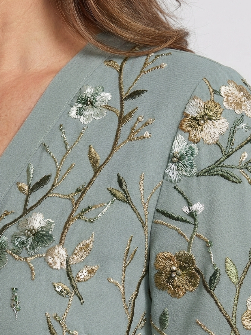 Delia | Floral Short Sleeve Maxi Dress