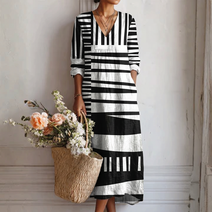 BIRDIE | Bohemian Bold Monochrome Maxi