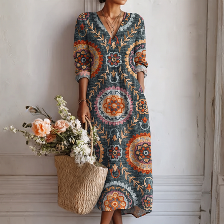 CLEMENTINE | Bohemian Teal Medallion Maxi