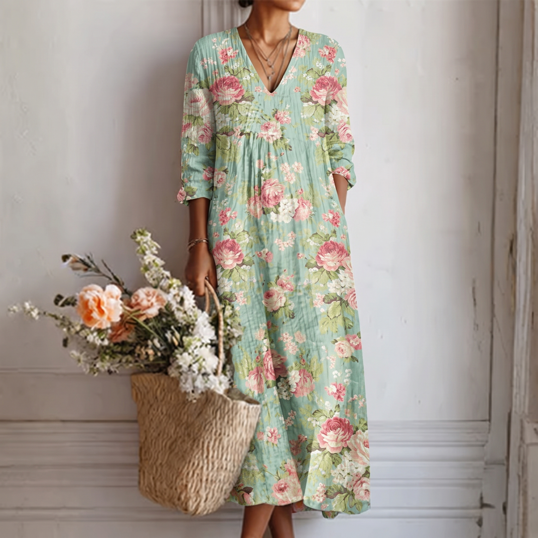 MILLIE | Bohemian Rose on Mint Maxi