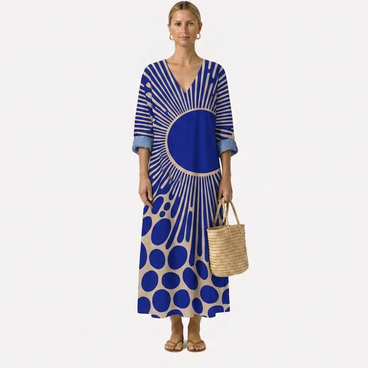 GEORGIA | Bohemian Cobalt Sunburst Maxi